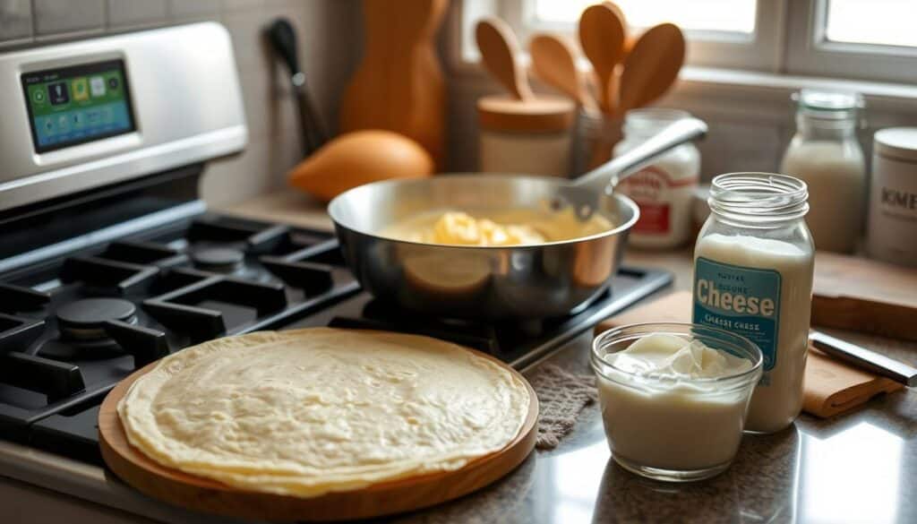 Cheese Crepe Preparation Cheese Crepe Preparation