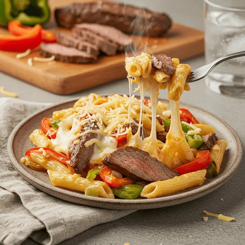 philly steak pasta